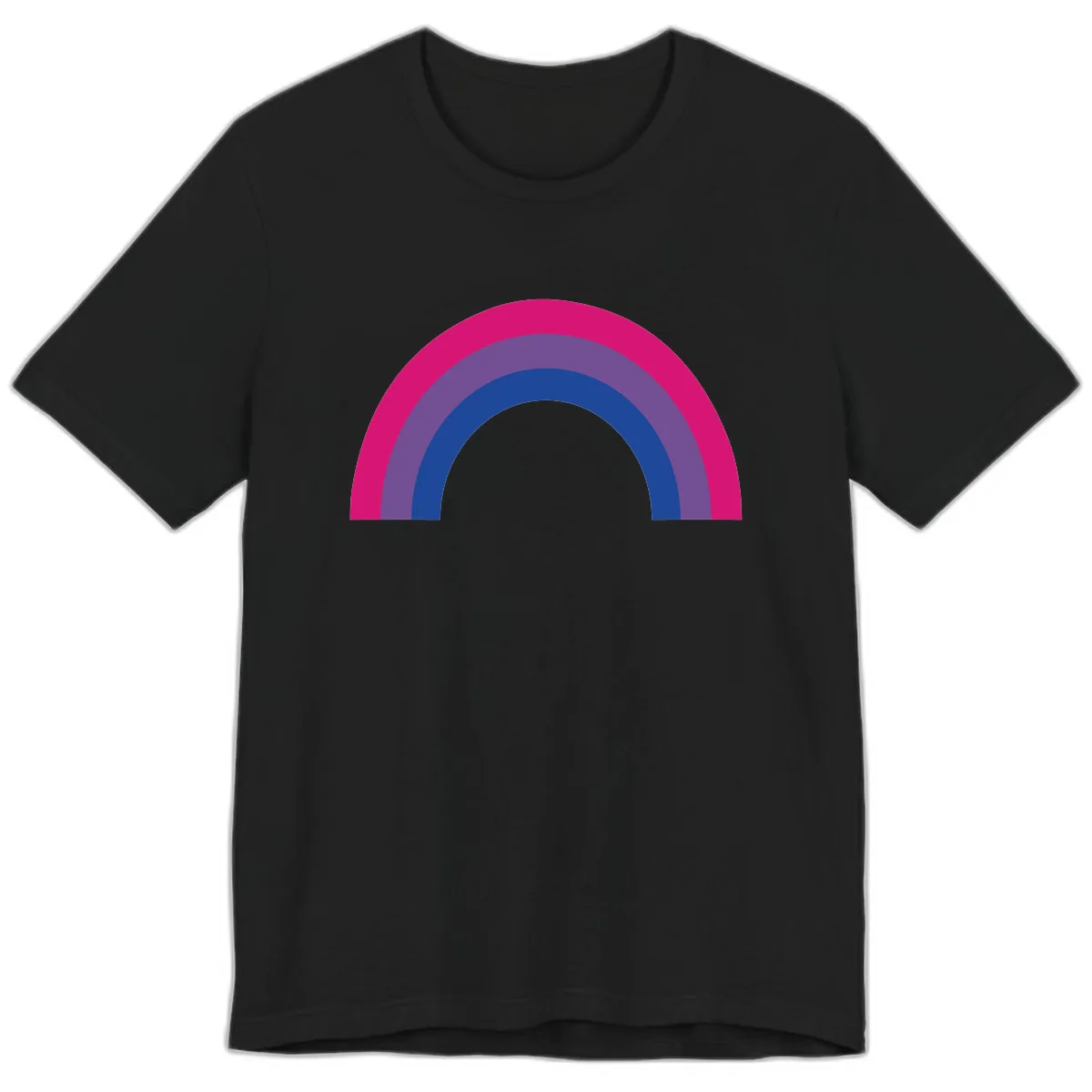 Concentric Rainbow Arc Pride Design Premium T-Shirt in Black