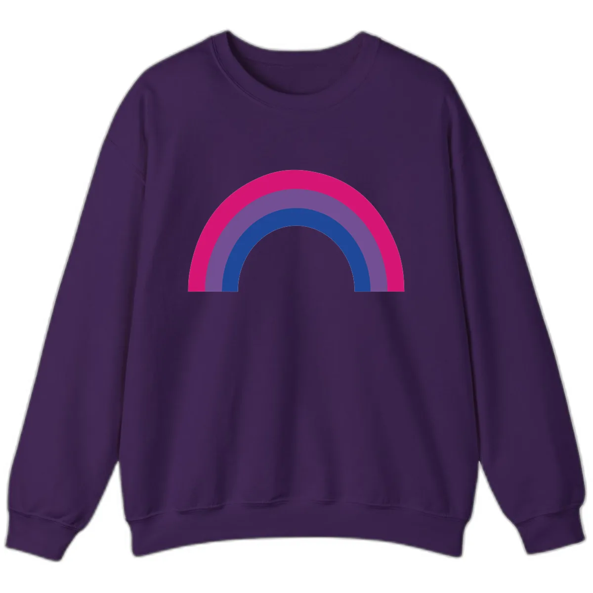 Concentric Rainbow Arc Pride Design Sweatshirt in Purple