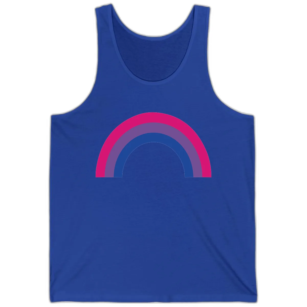 Concentric Rainbow Arc Pride Design Tank in True Royal