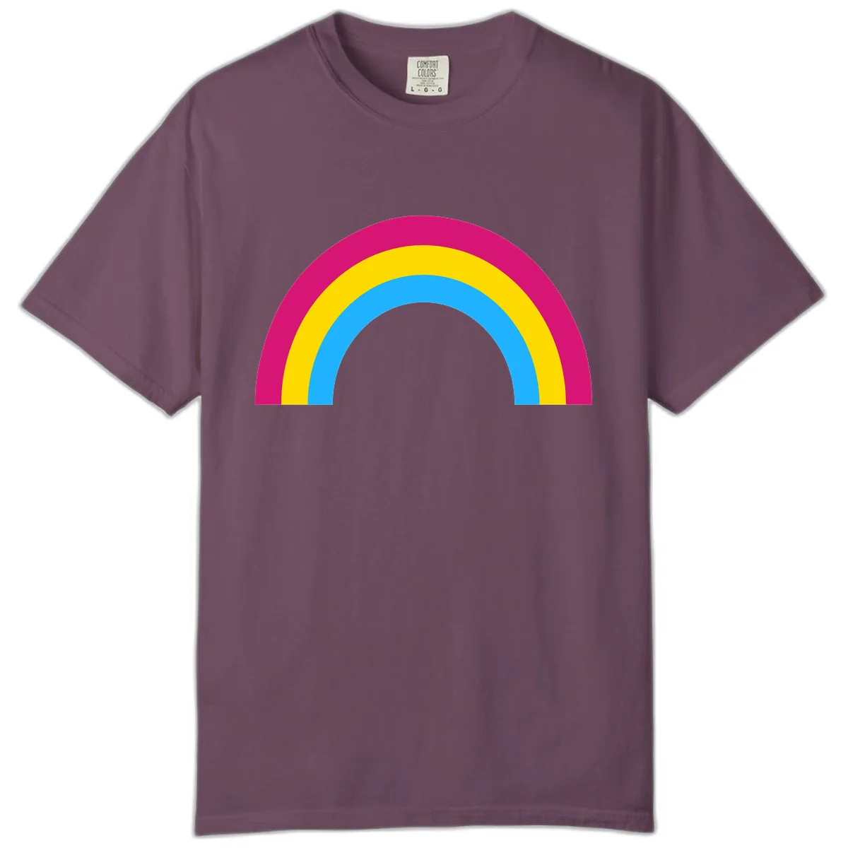 Colorful Rainbow Concentric Rings Comfort Color in Berry