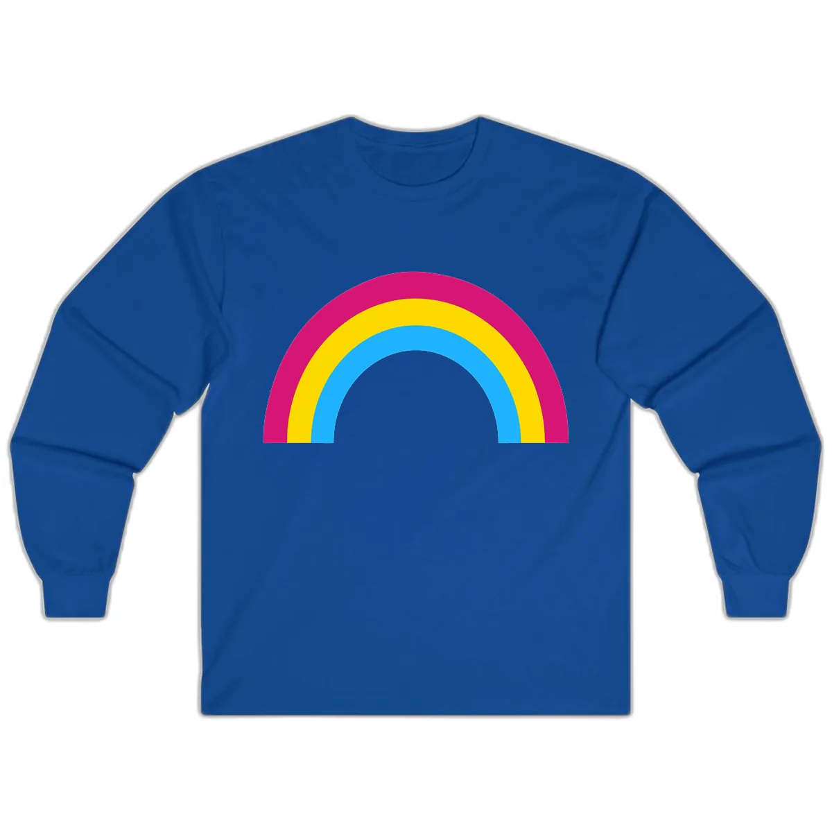 Colorful Rainbow Concentric Rings Long Sleeve in Royal