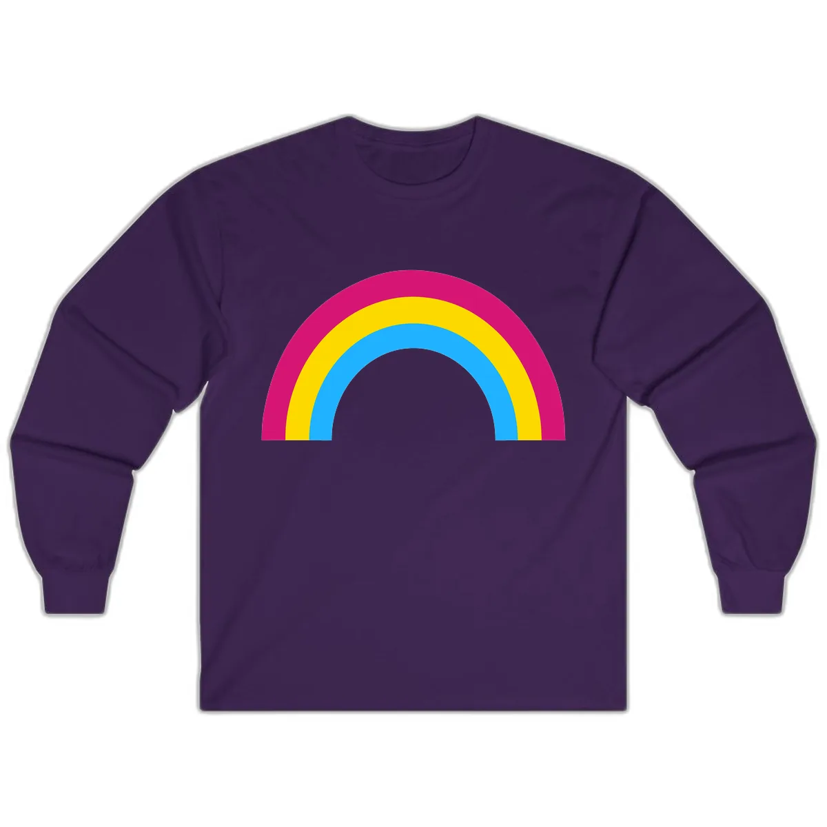 Colorful Rainbow Concentric Rings Long Sleeve in Purple