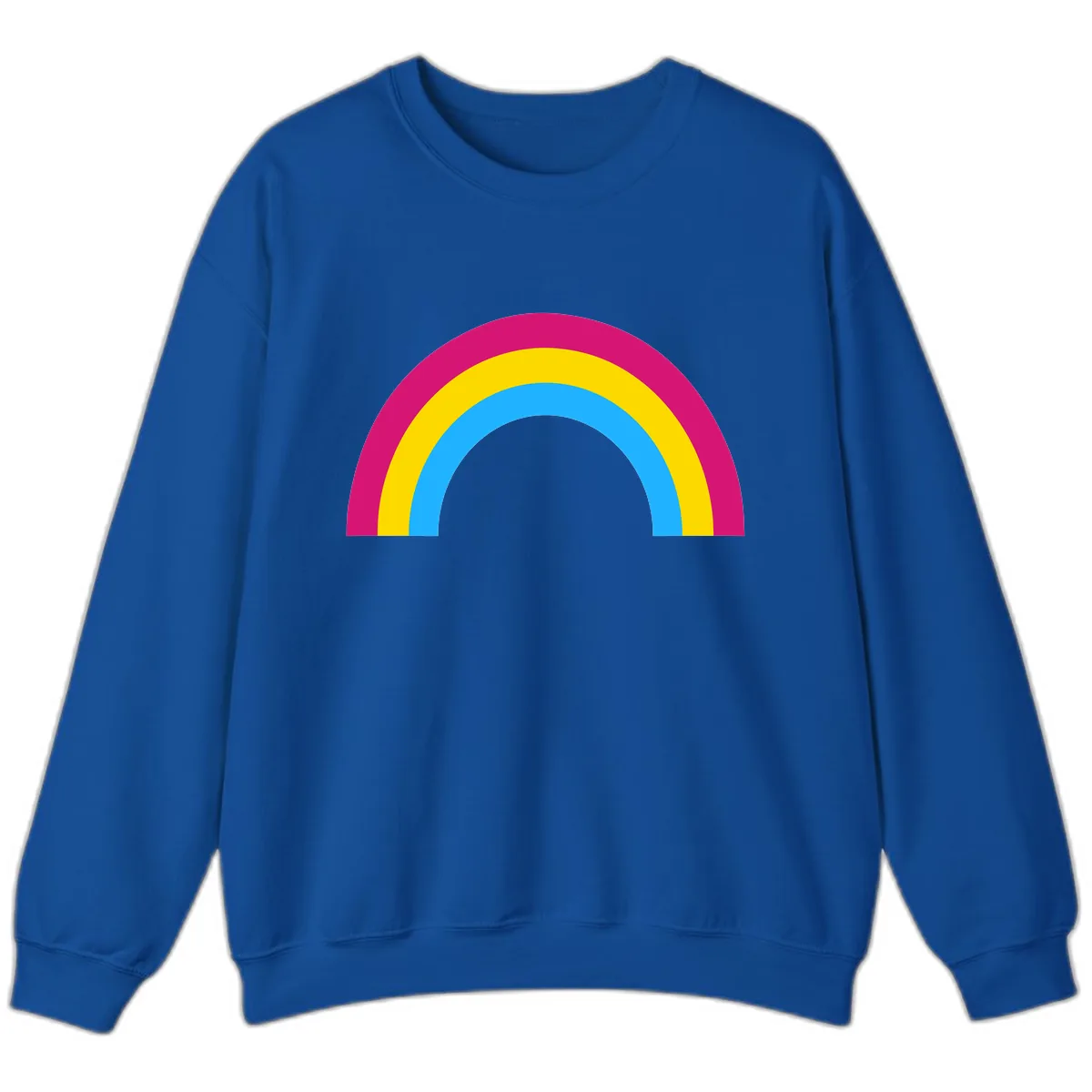 Colorful Rainbow Concentric Rings Sweatshirt in Royal
