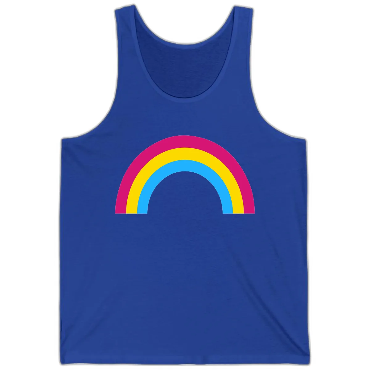 Colorful Rainbow Concentric Rings Tank in True Royal