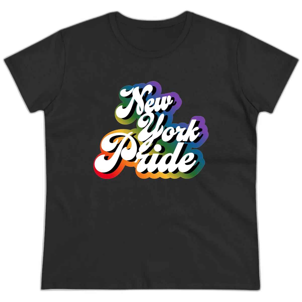 New York Pride Guide Ladies Tee in Black