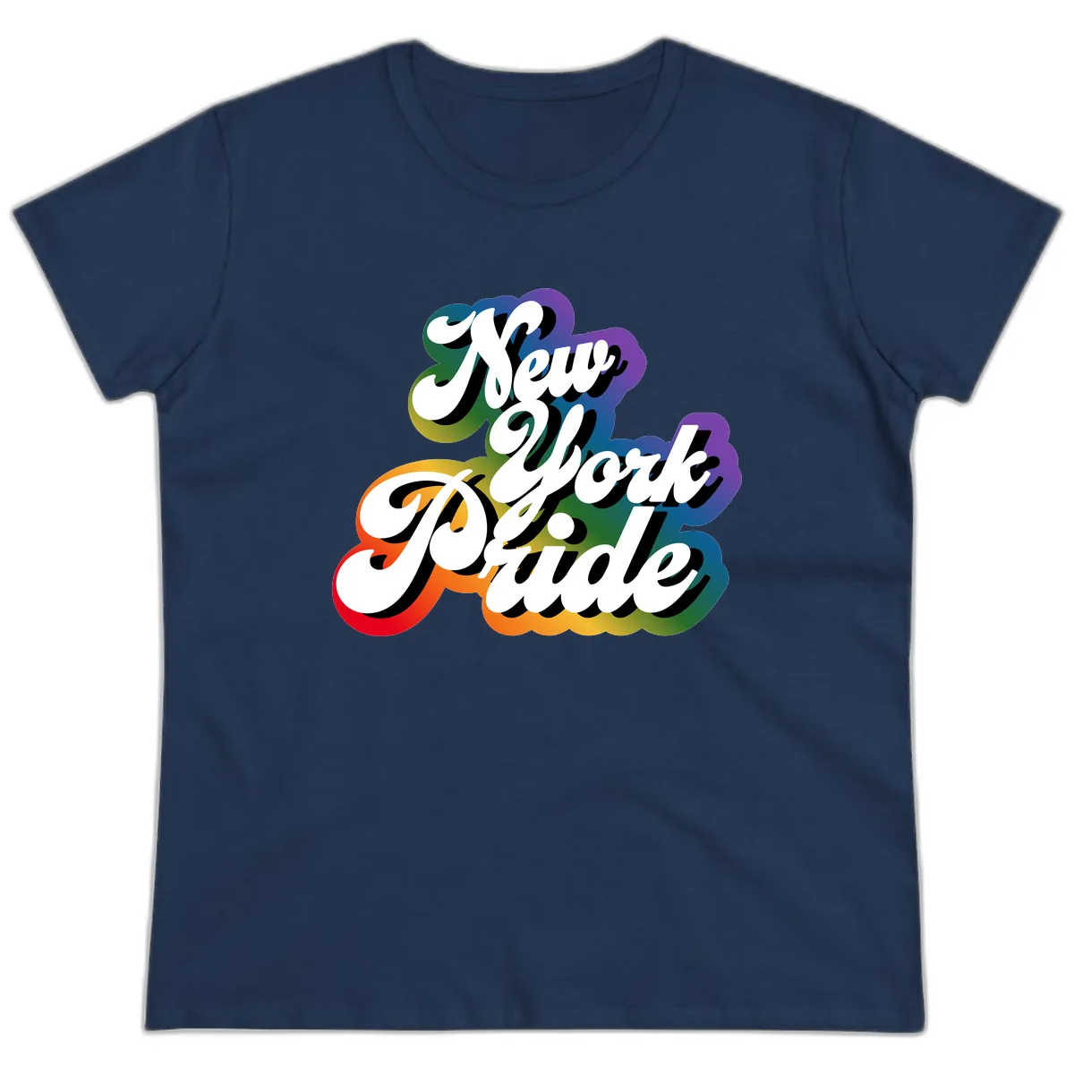 New York Pride Guide Ladies Tee in Navy