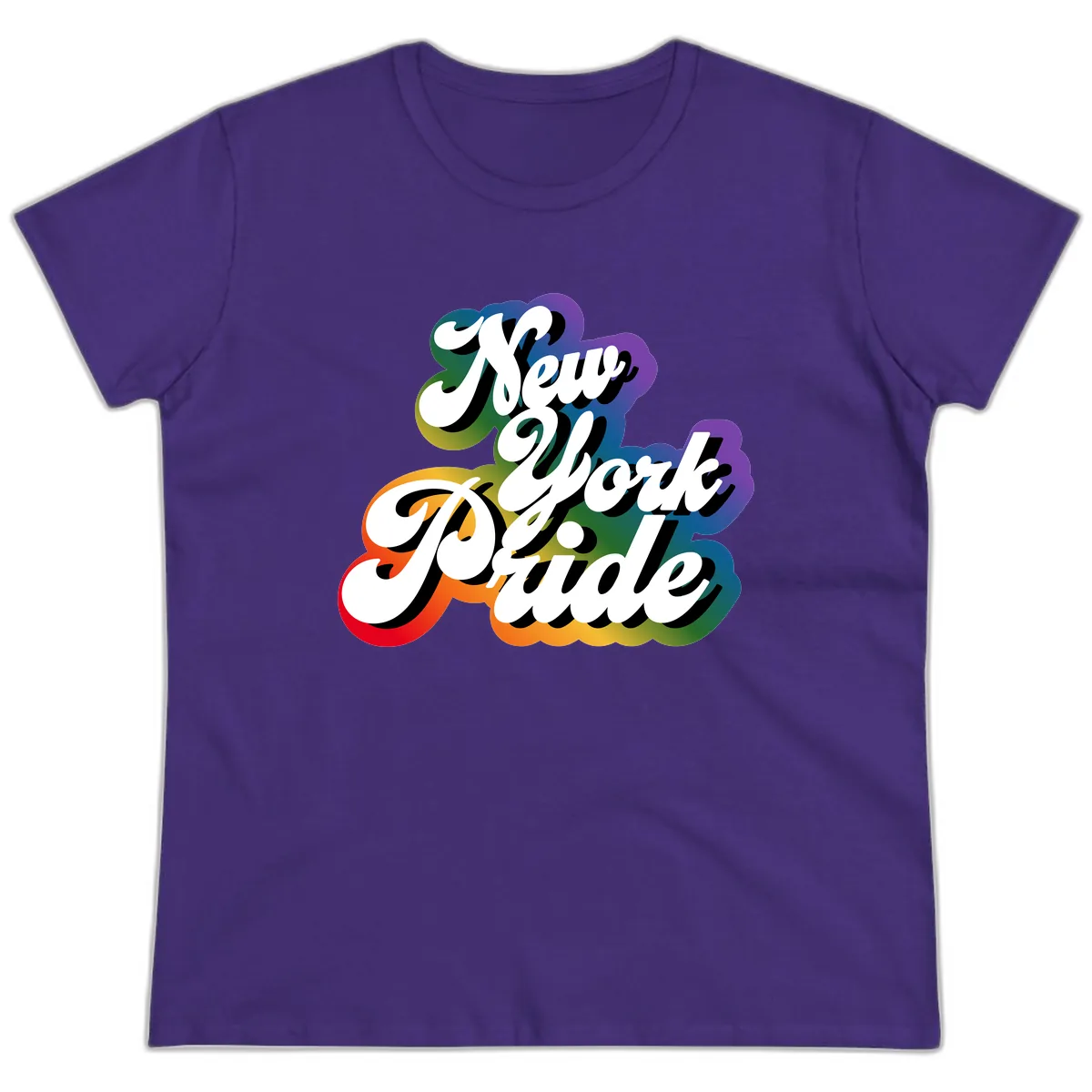 New York Pride Guide Ladies Tee in Purple