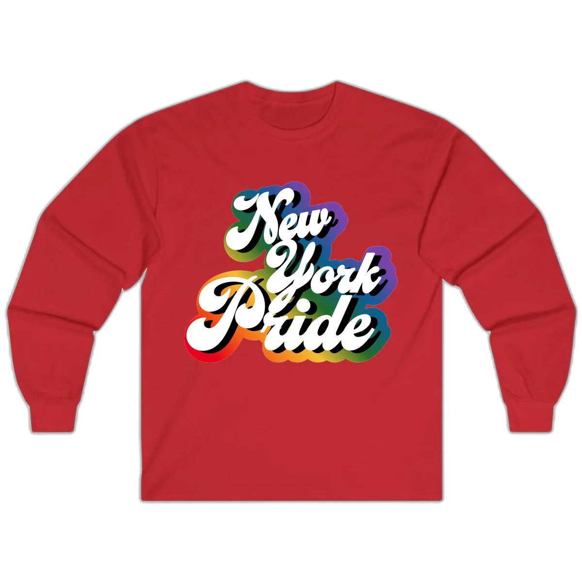 New York Pride Guide Long Sleeve in Red