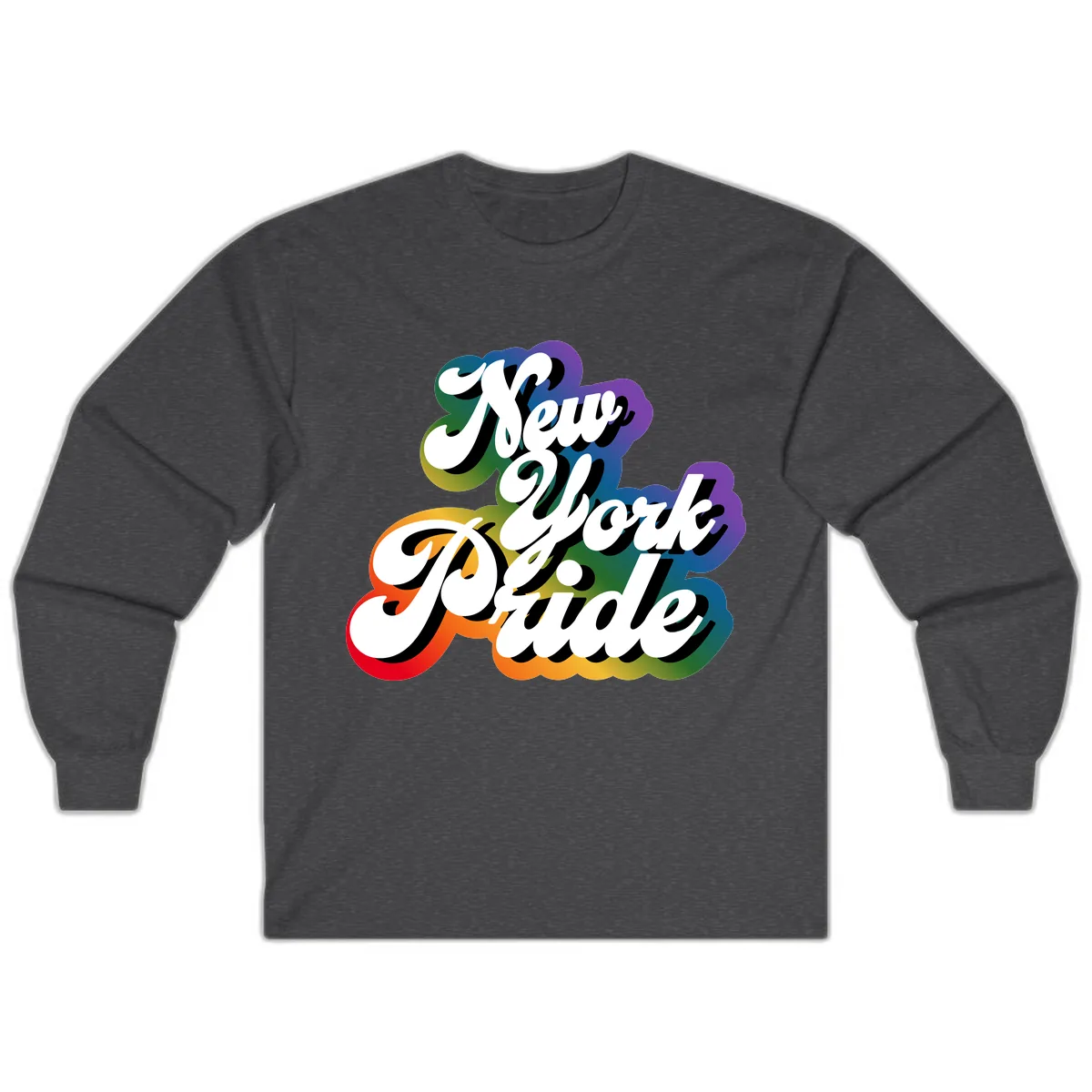 New York Pride Guide Long Sleeve in Dark Heather