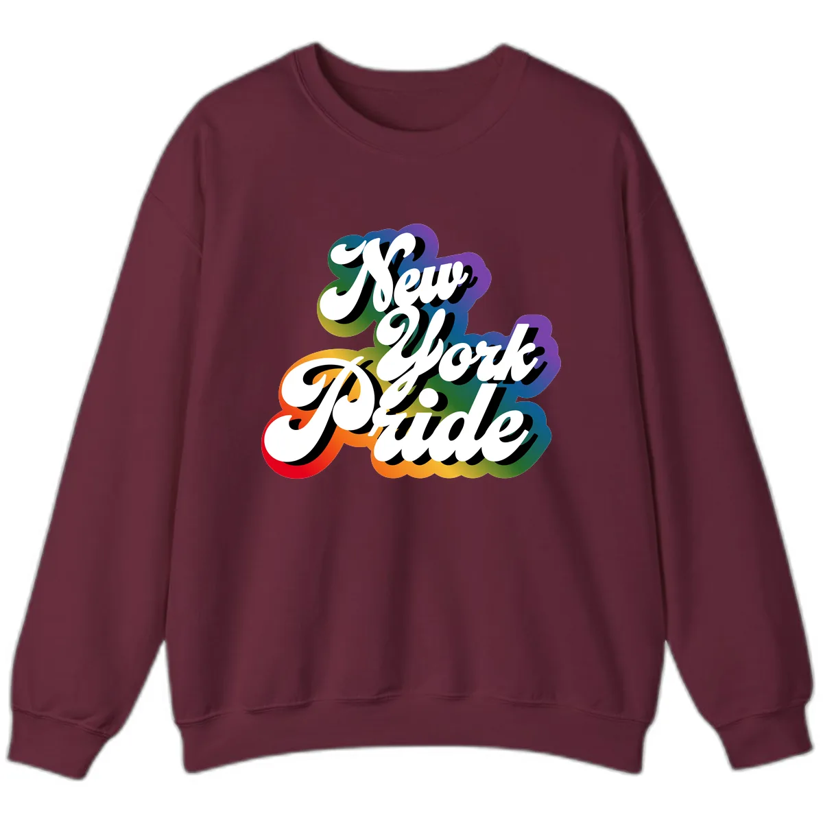 New York Pride Guide Sweatshirt in Maroon