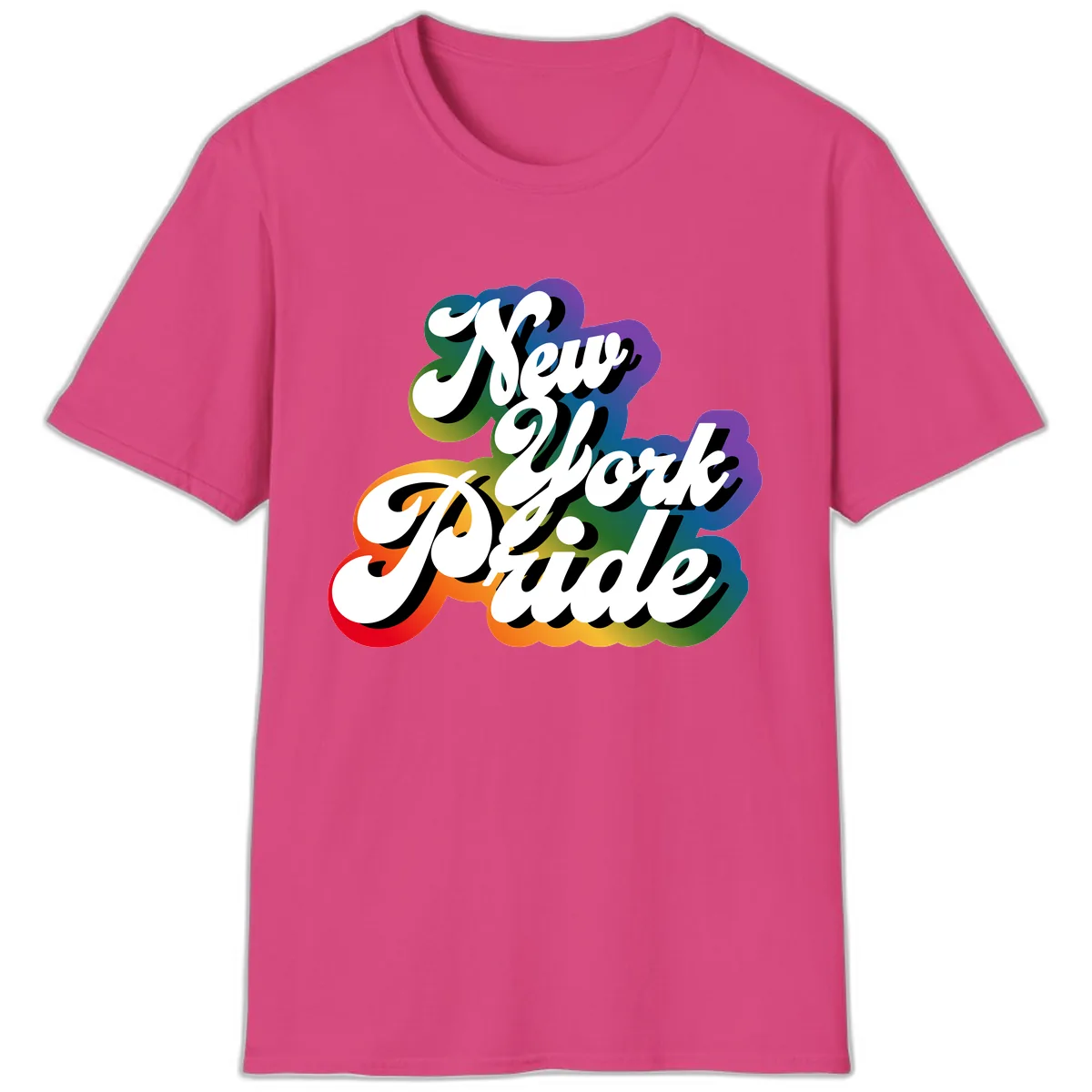 New York Pride Guide T-Shirt in Heliconia