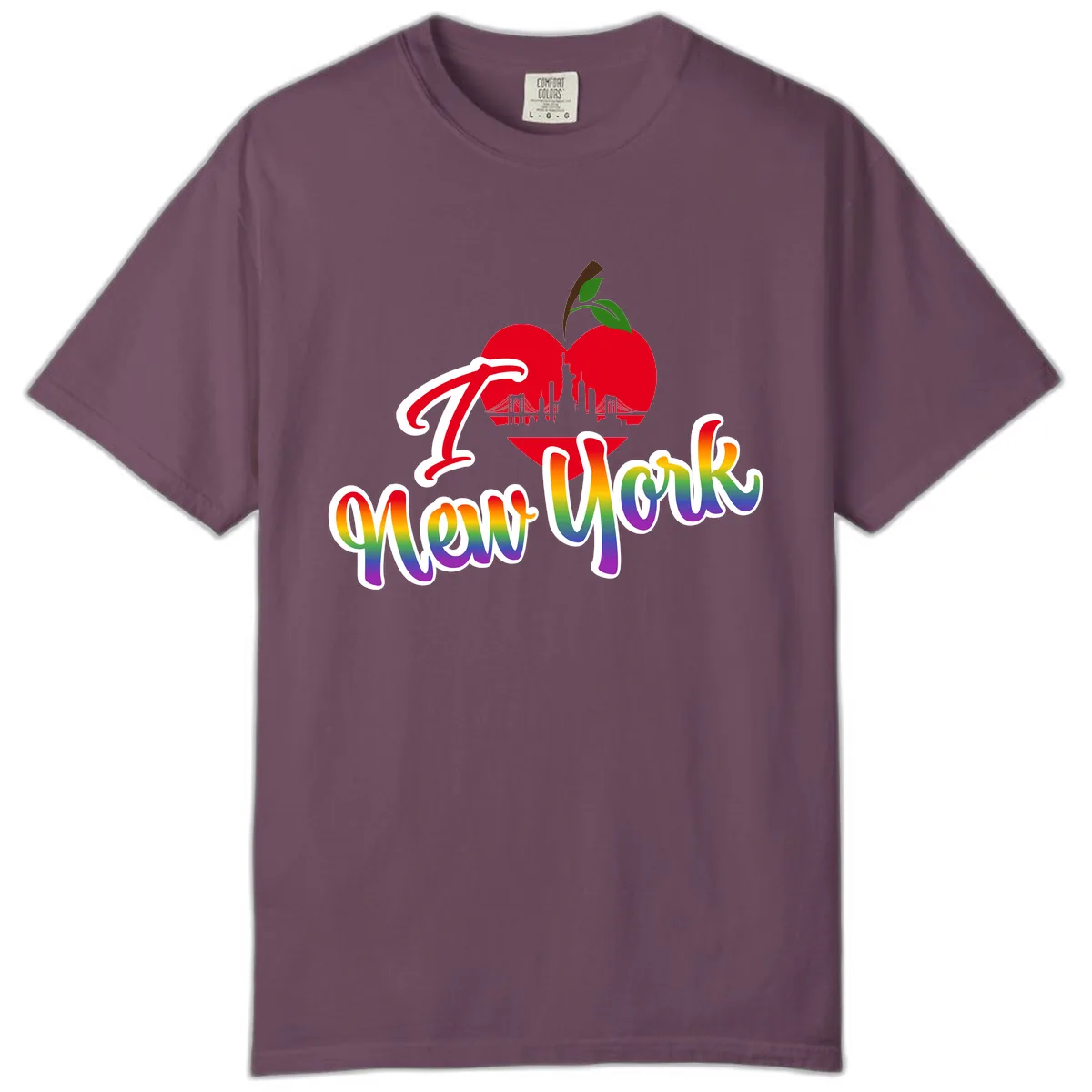 I Love New York Pride Apple Comfort Color in Berry