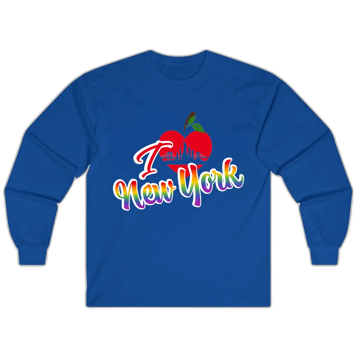 I Love New York Pride Apple Long Sleeve in Royal