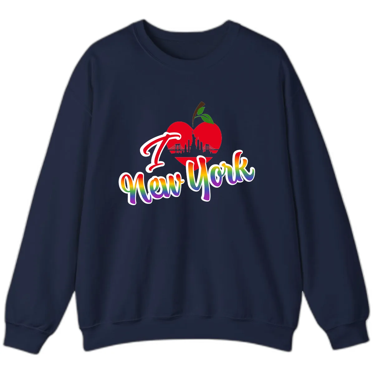 I Love New York Pride Apple Sweatshirt in Navy