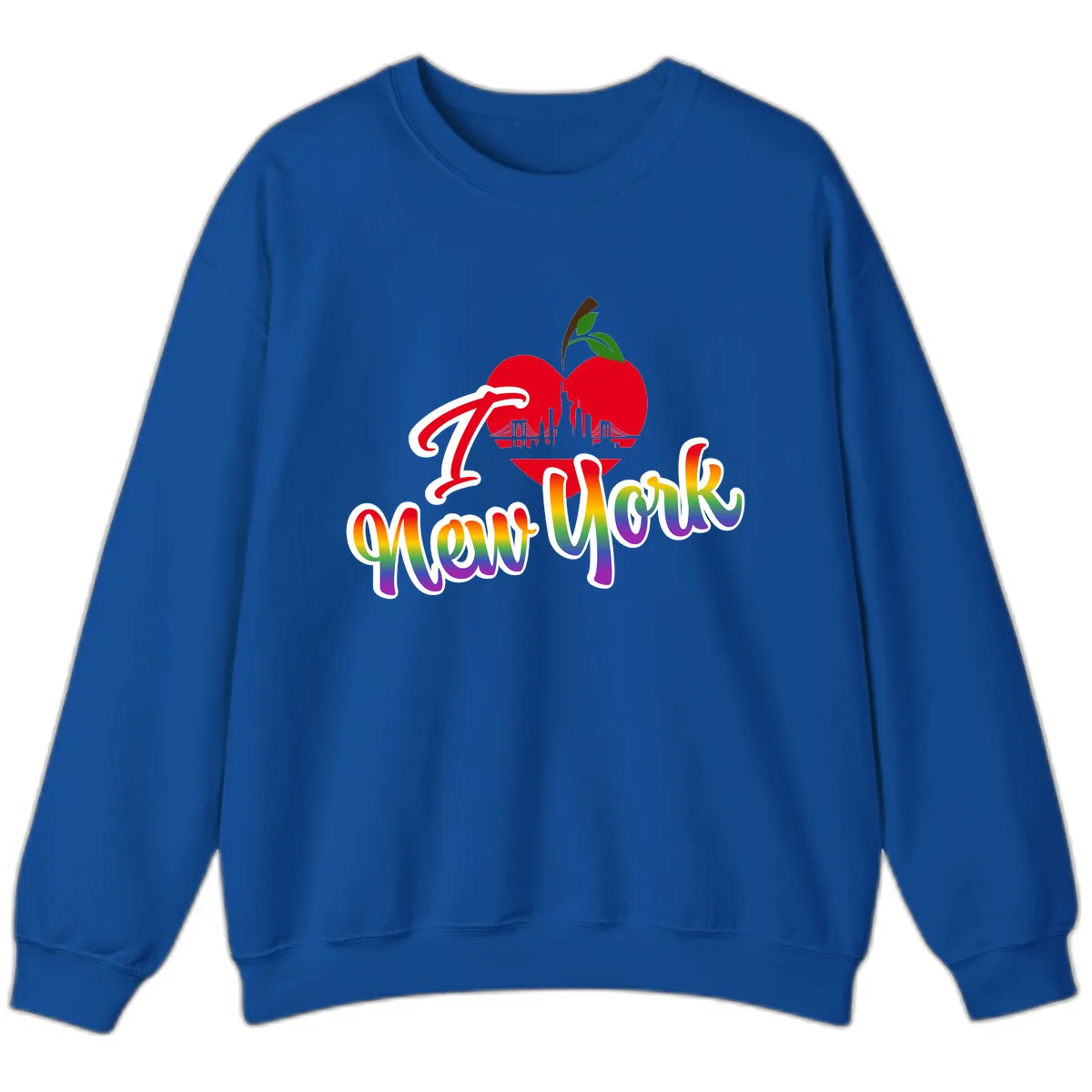 I Love New York Pride Apple Sweatshirt in Royal