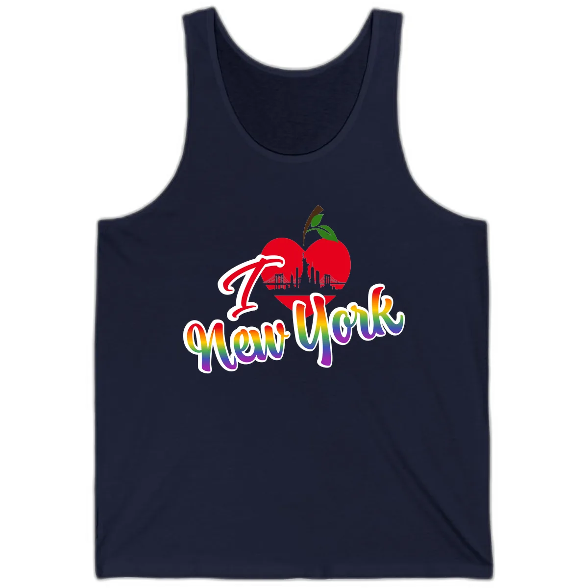 I Love New York Pride Apple Tank in Navy