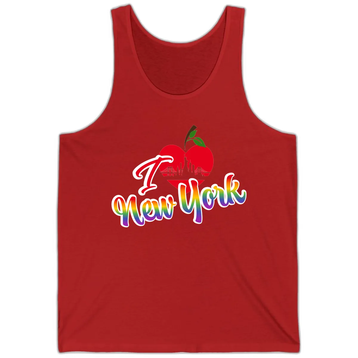 I Love New York Pride Apple Tank in Red