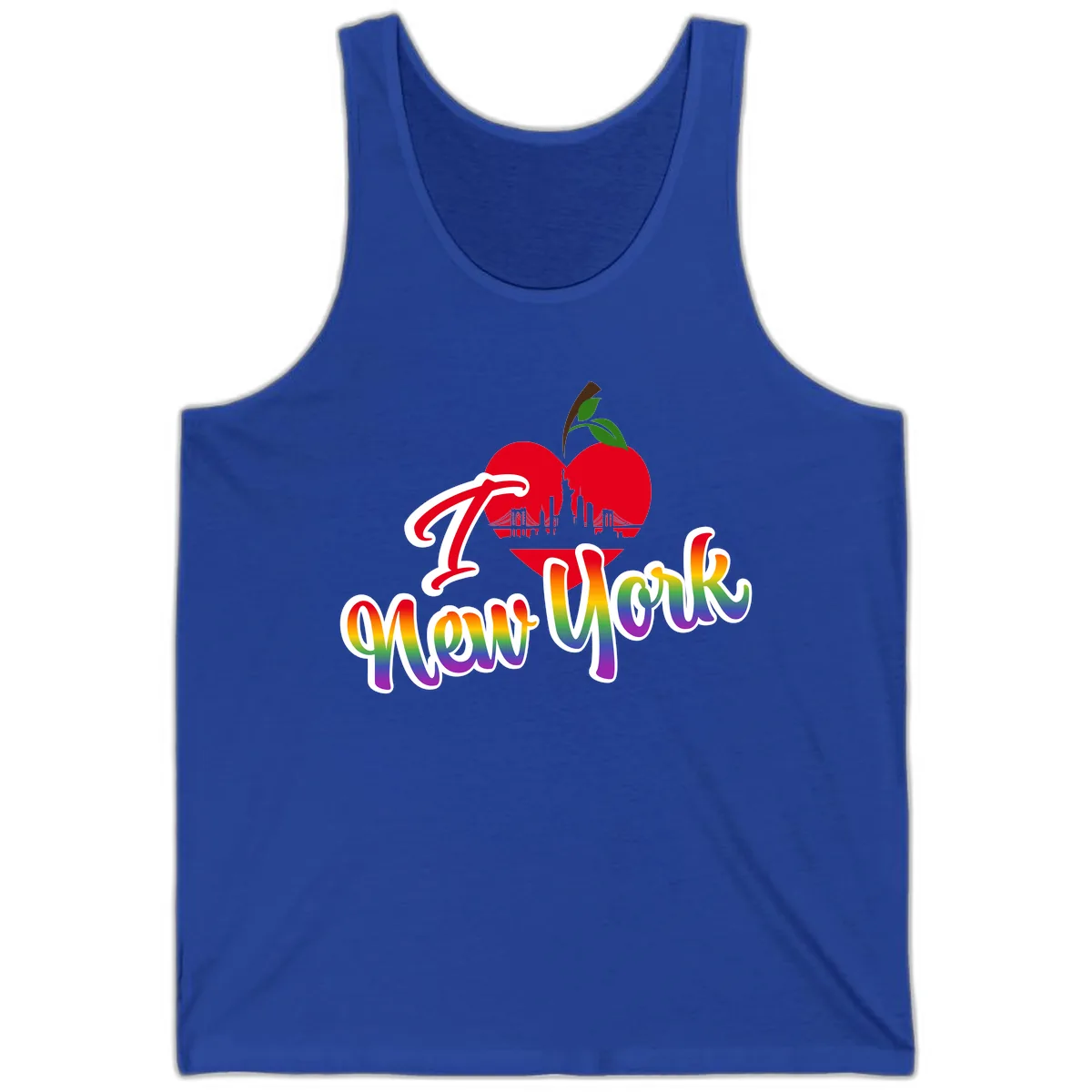 I Love New York Pride Apple Tank in True Royal