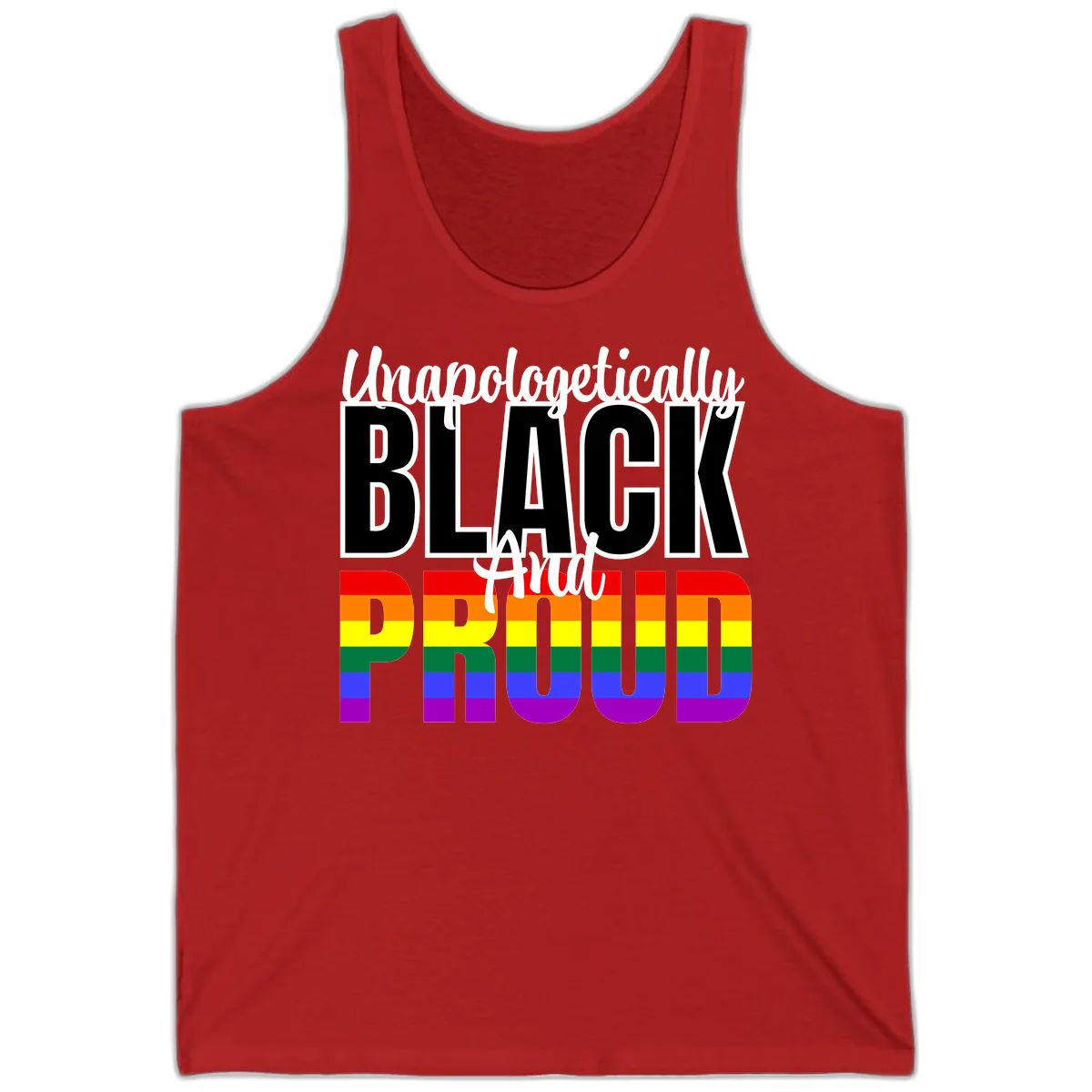 Unapologetically Black and Proud Tank in Red