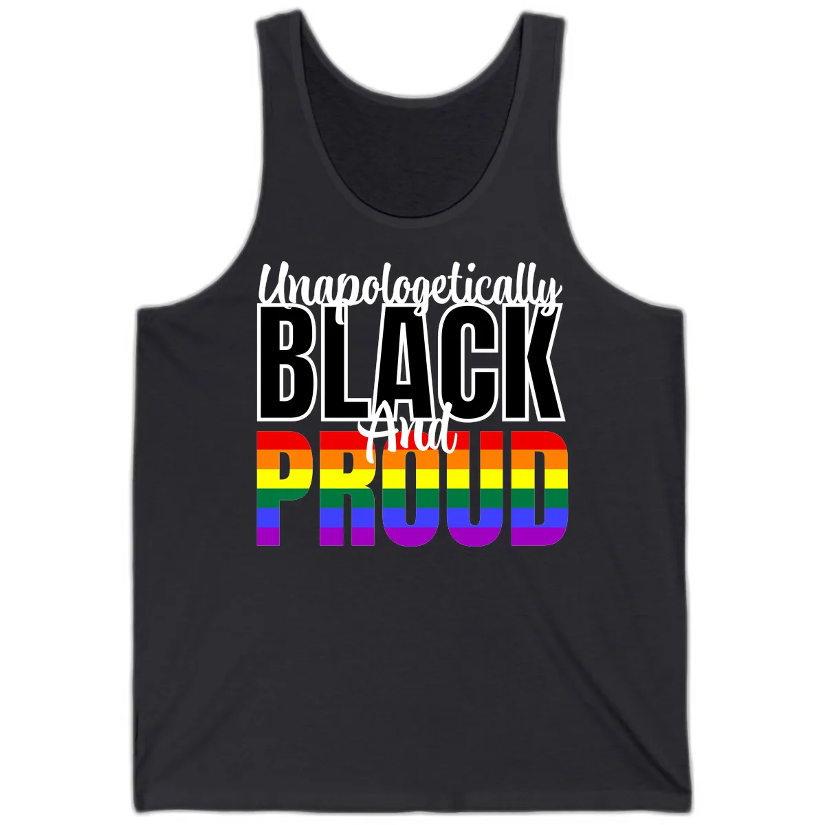 Unapologetically Black and Proud Tank in Dark Grey