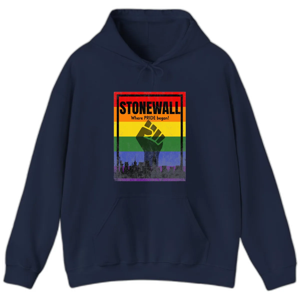 Stonewall Where Pride Began Hoodie in Navy