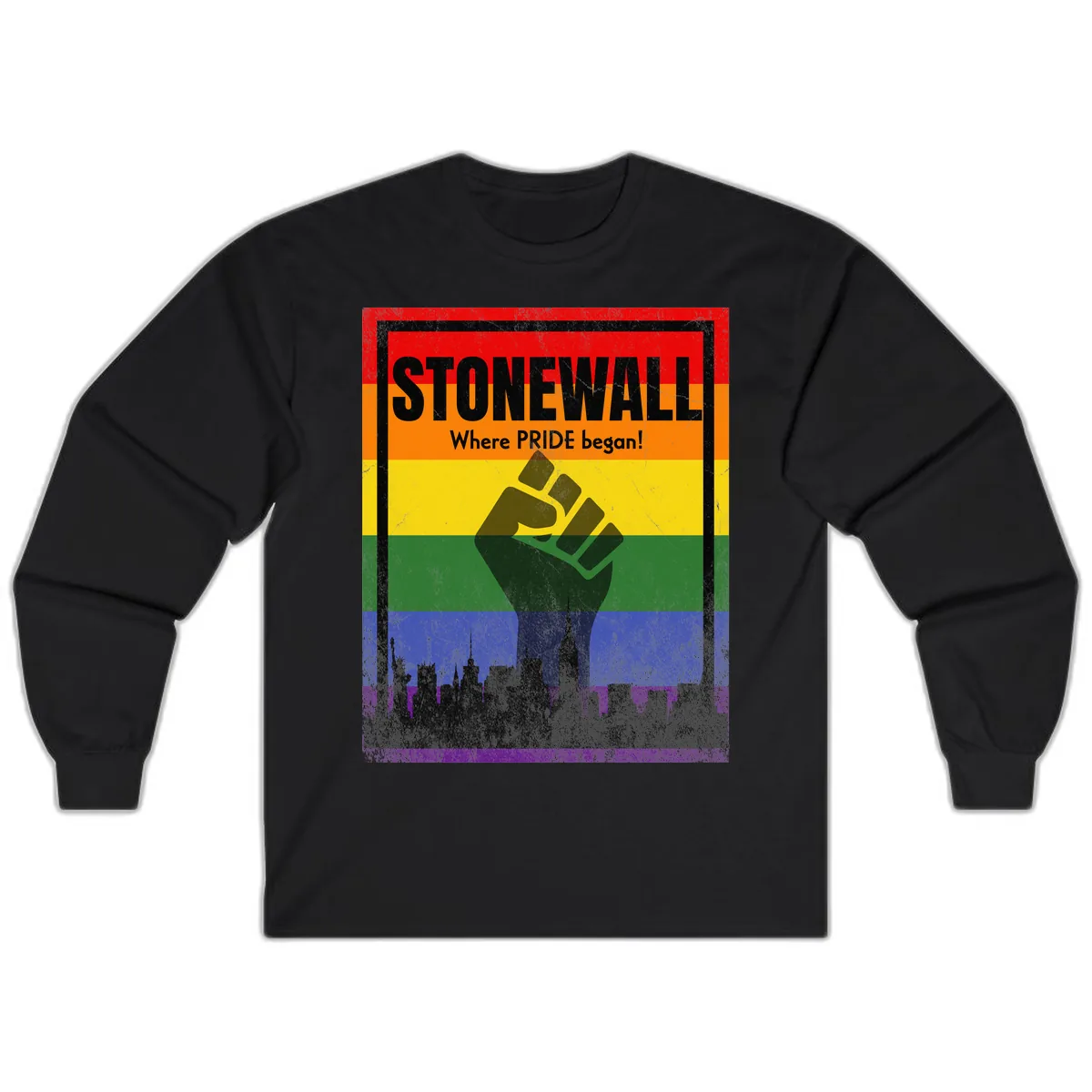 Stonewall Where Pride Began Long Sleeve in Black