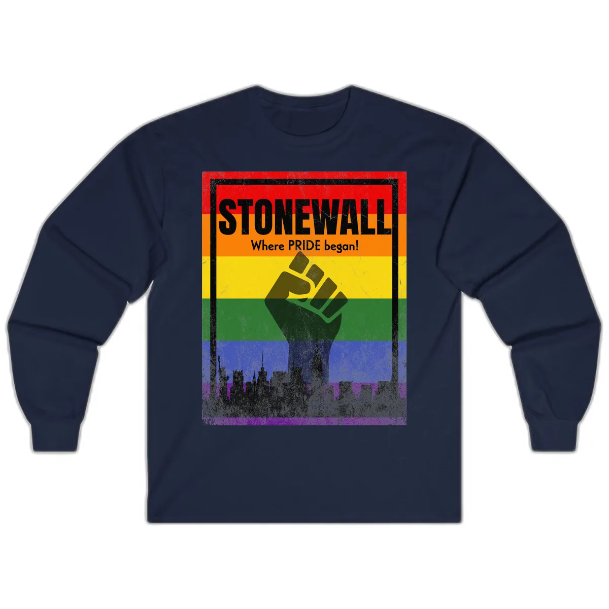 Stonewall Where Pride Began Long Sleeve in Navy