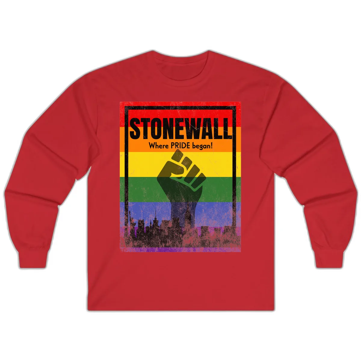 Stonewall Where Pride Began Long Sleeve in Red