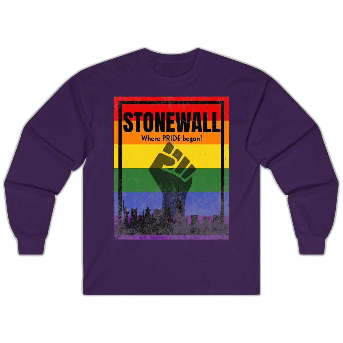 Stonewall Where Pride Began Long Sleeve in Purple