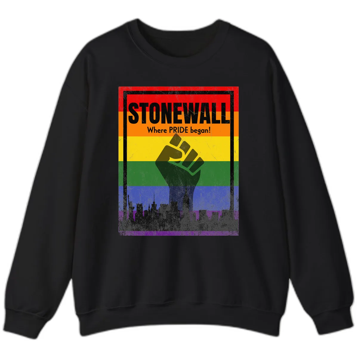 Stonewall Where Pride Began Sweatshirt in Black