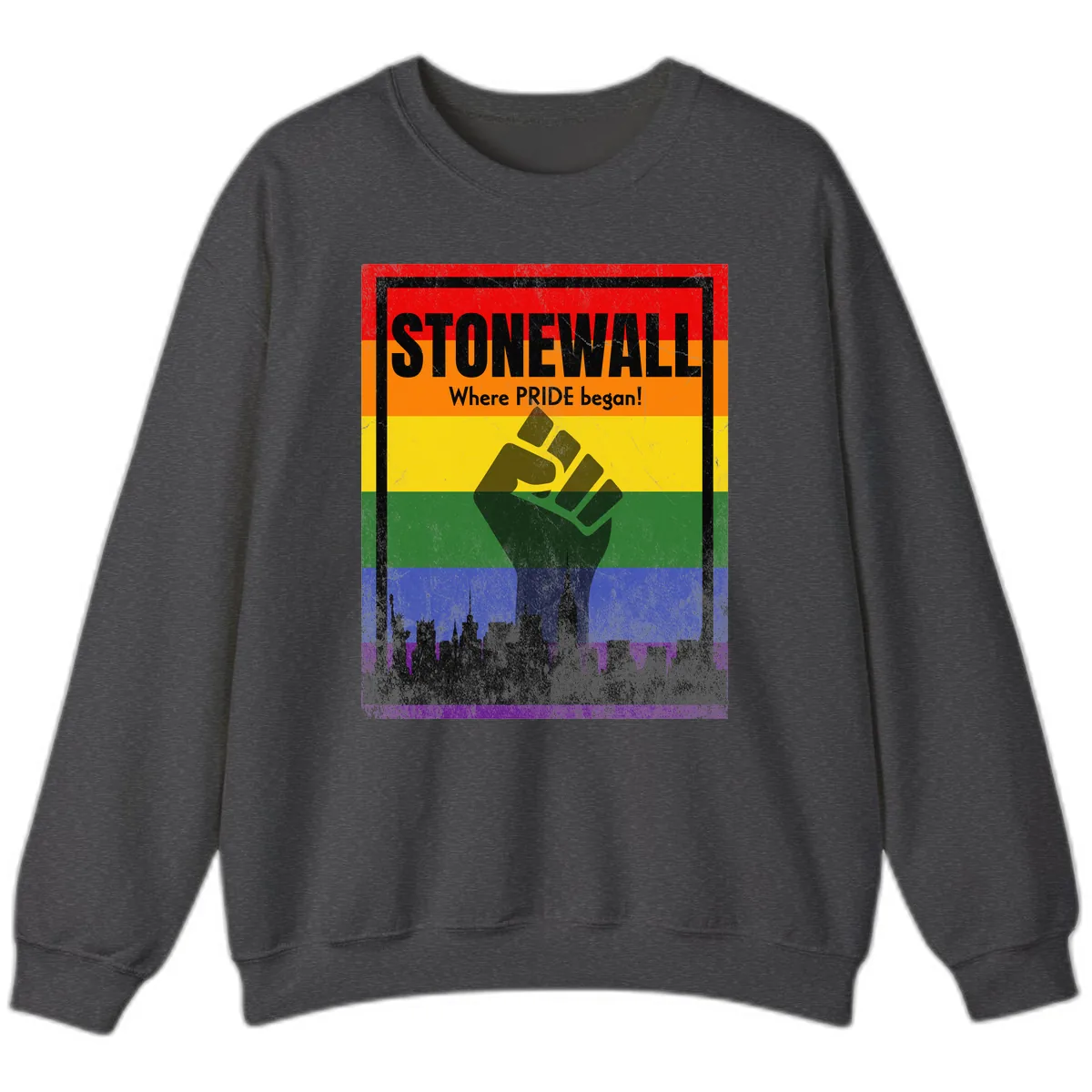 Stonewall Where Pride Began Sweatshirt in Dark Heather