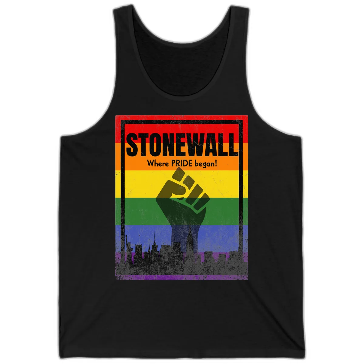 Stonewall Where Pride Began Tank in Black
