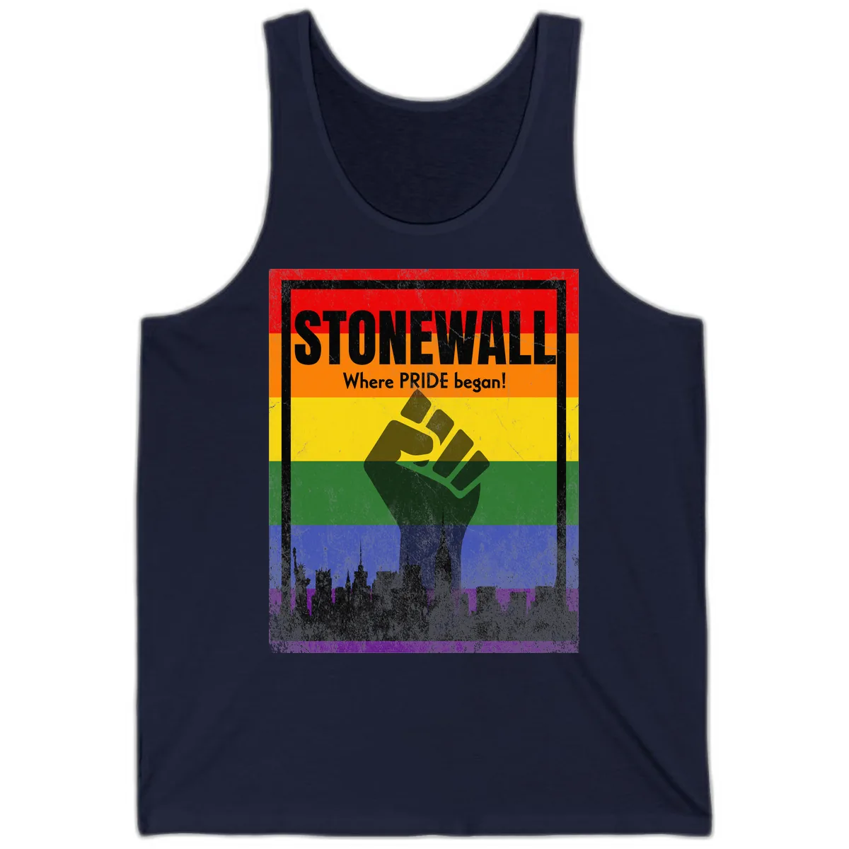 Stonewall Where Pride Began Tank in Navy