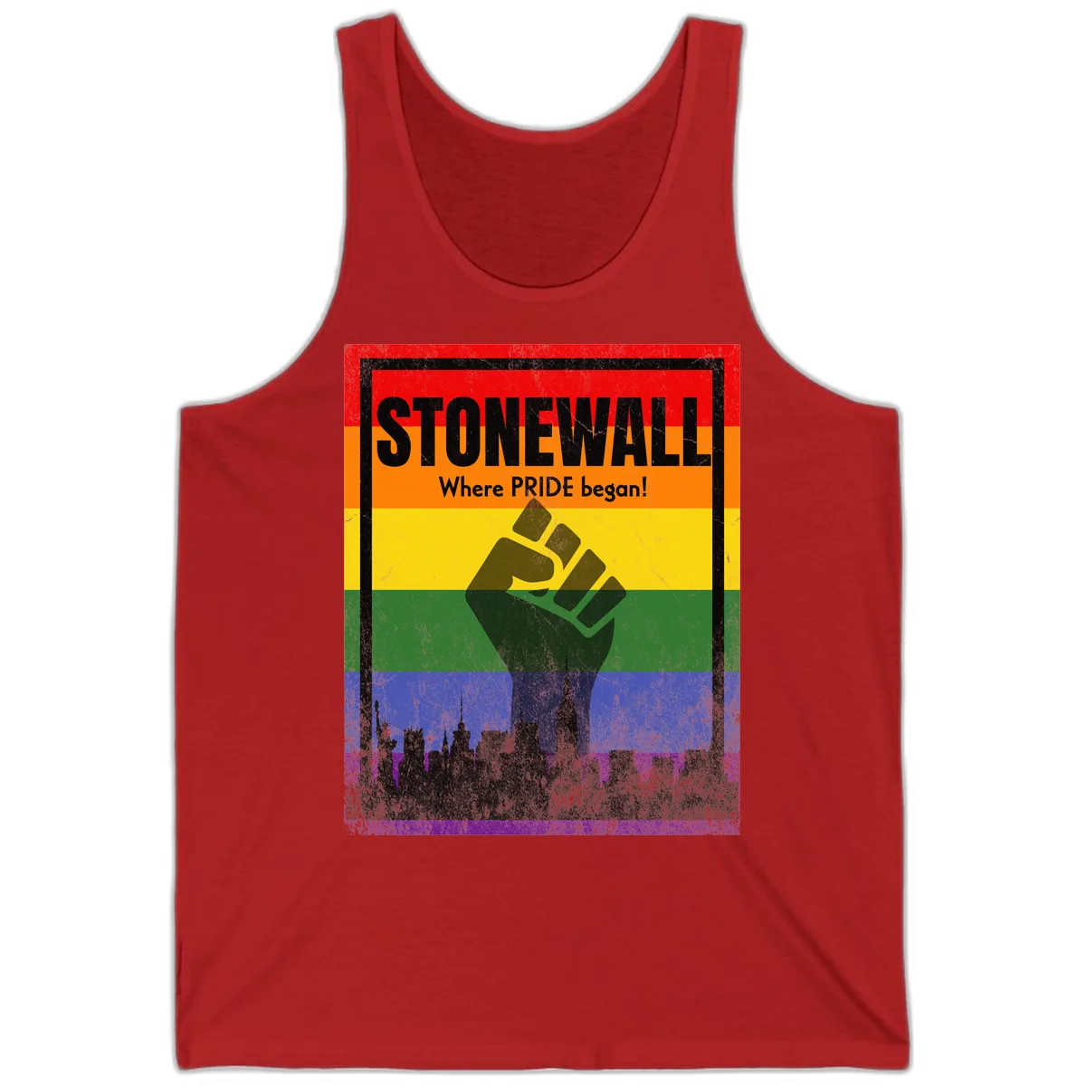Stonewall Where Pride Began Tank in Red