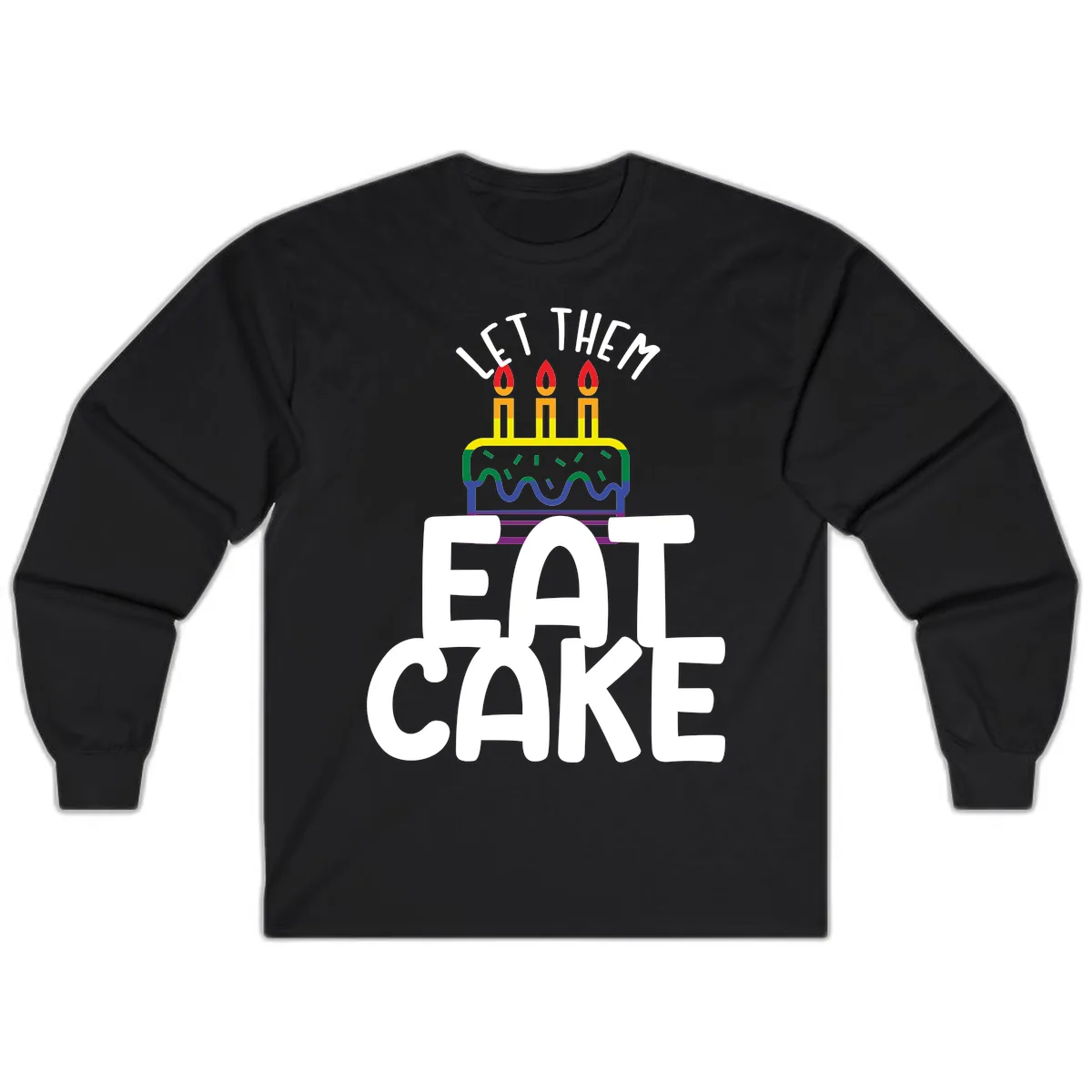 Let Them Eat Cake Pride Long Sleeve in Black