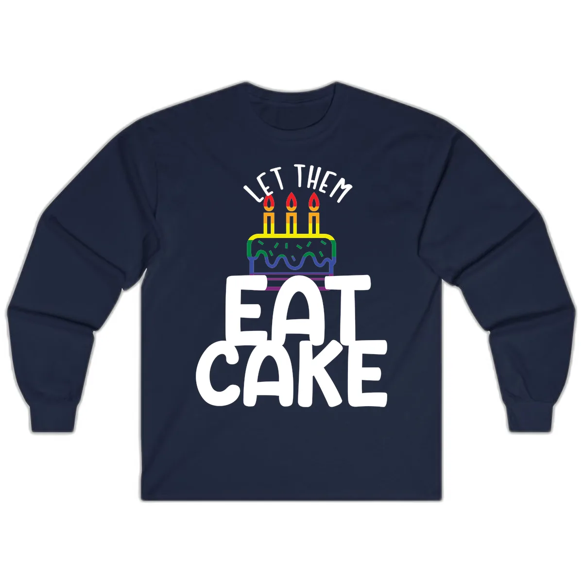 Let Them Eat Cake Pride Long Sleeve in Navy