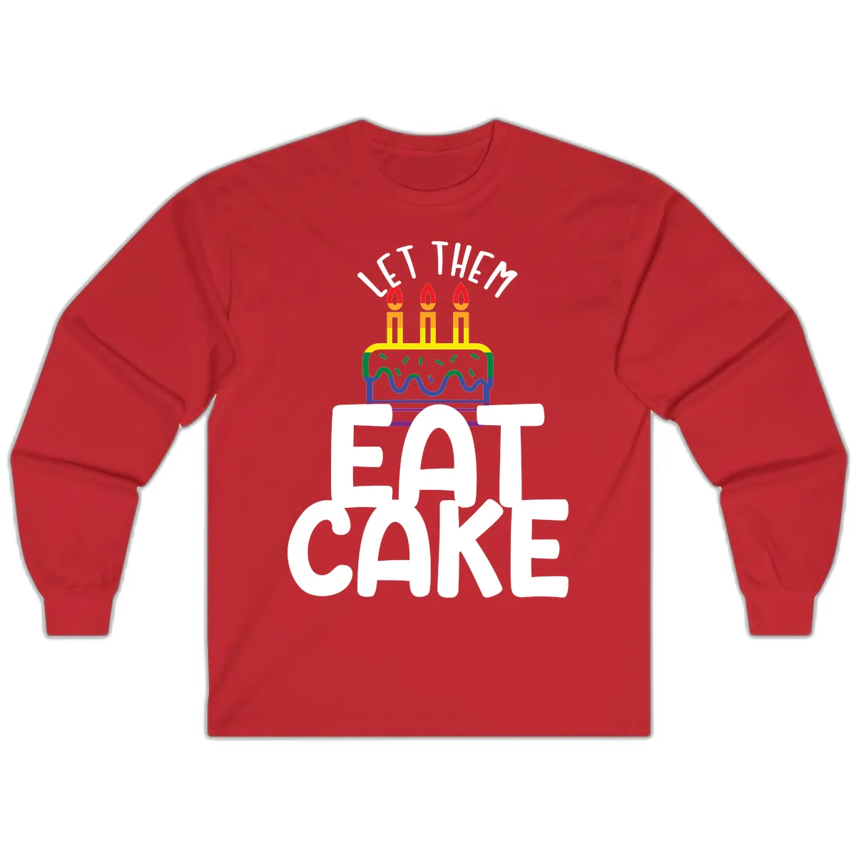 Let Them Eat Cake Pride Long Sleeve in Red