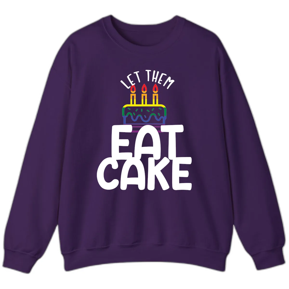 Let Them Eat Cake Pride Sweatshirt in Purple