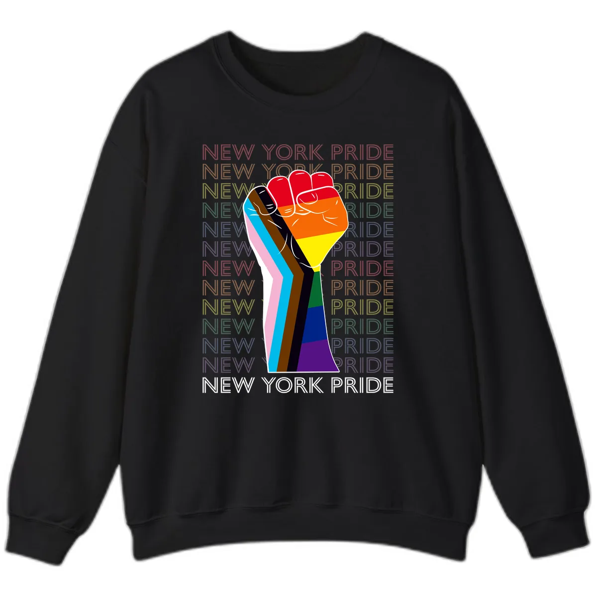New York Pride Fist Sweatshirt in Black