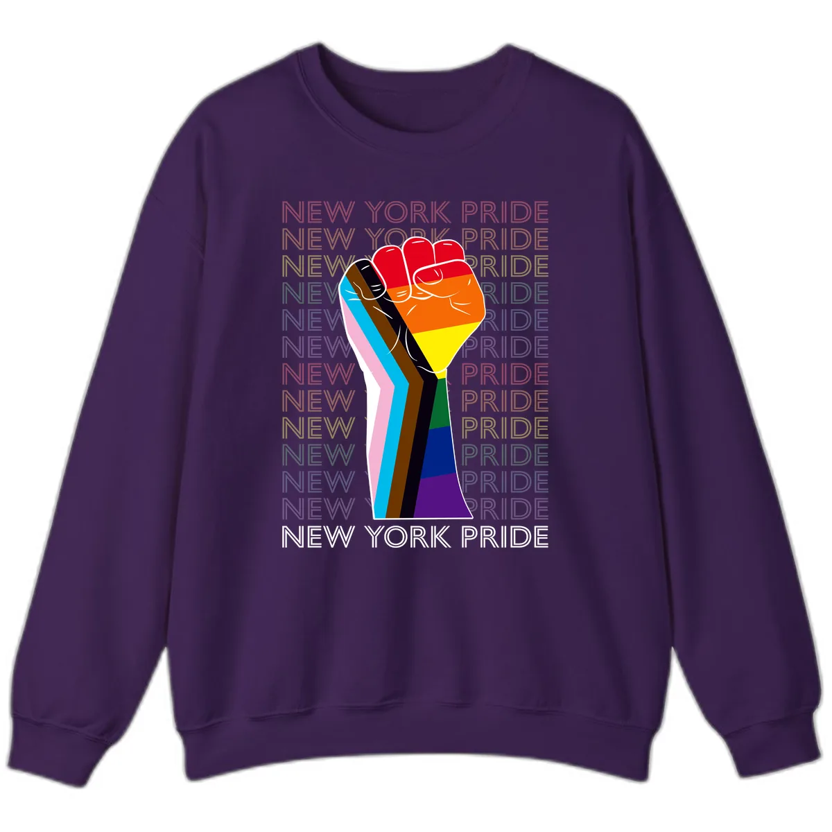 New York Pride Fist Sweatshirt in Purple