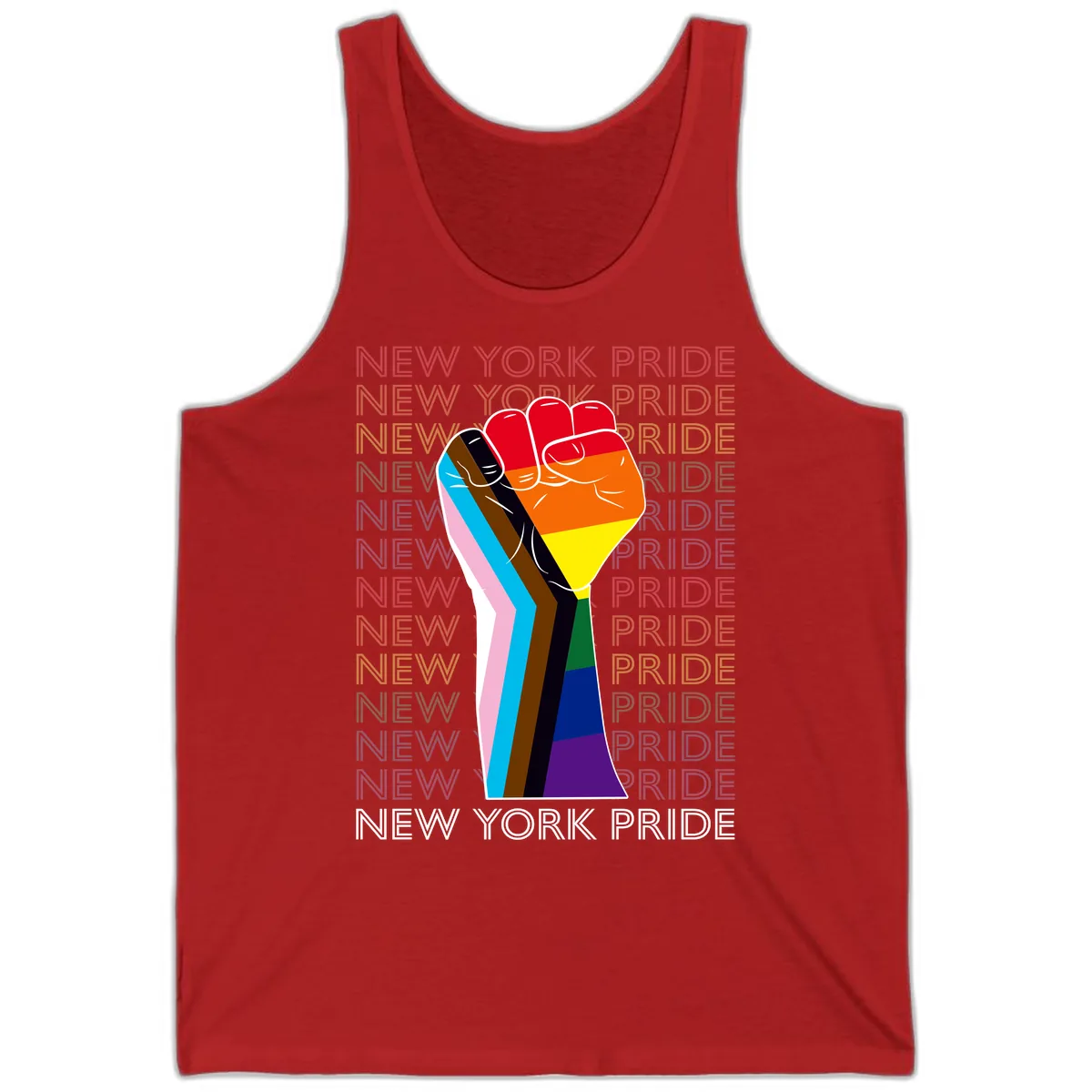 New York Pride Fist Tank in Red