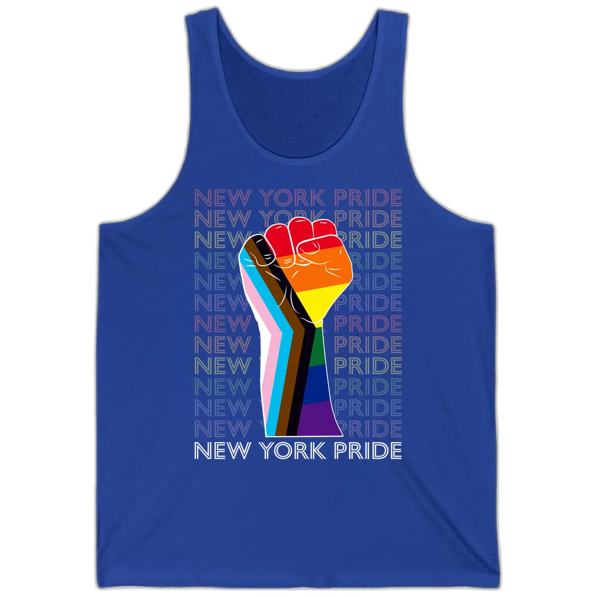 New York Pride Fist Tank in True Royal