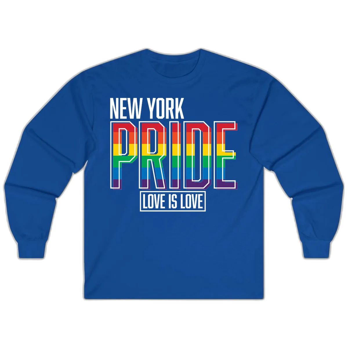 New York Pride Love Is Love Long Sleeve in Royal