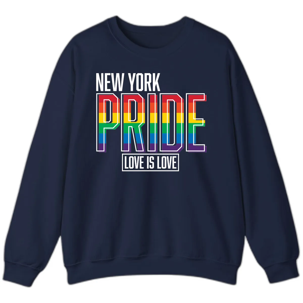New York Pride Love Is Love Sweatshirt in Navy