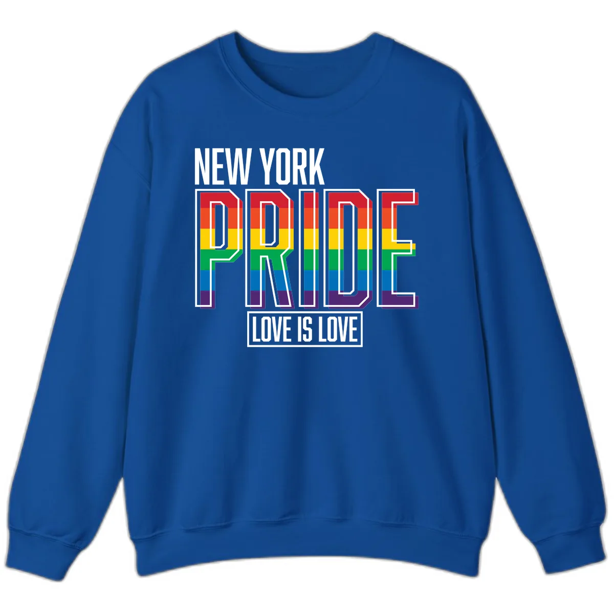 New York Pride Love Is Love Sweatshirt in Royal