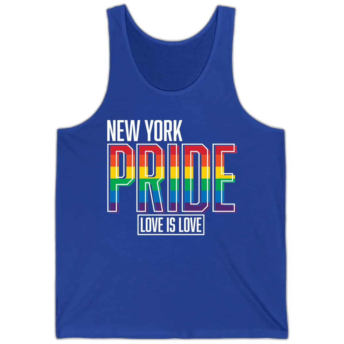 New York Pride Love Is Love Tank in True Royal