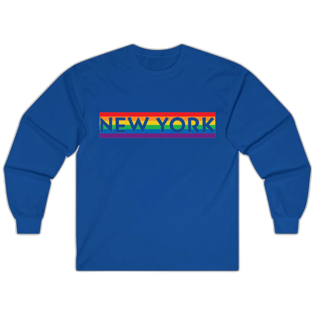 New York Pride Rainbow Long Sleeve in Royal