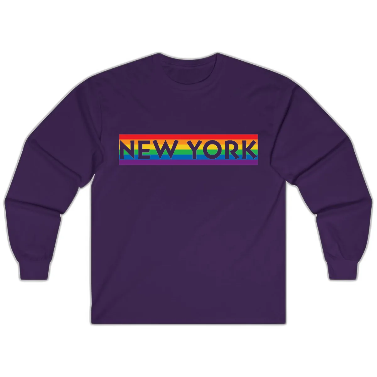 New York Pride Rainbow Long Sleeve in Purple