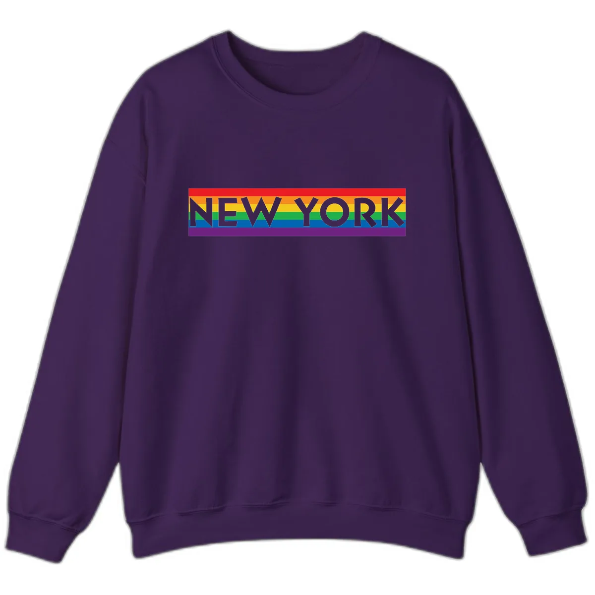 New York Pride Rainbow Sweatshirt in Purple