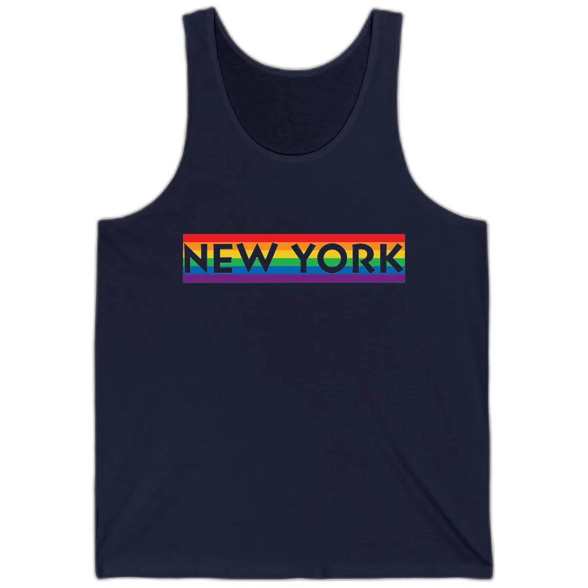 New York Pride Rainbow Tank in Navy